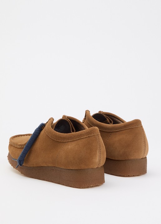 Clarks Originals Wallabee veterschoen van suède - achterkant cognac