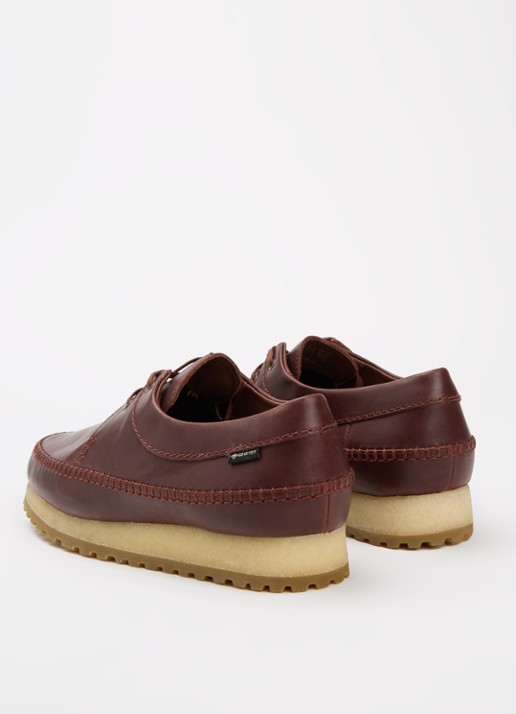 Clarks Originals Weaver Gore-Tex veterschoen van leer - achterkant 5 donkerbruin