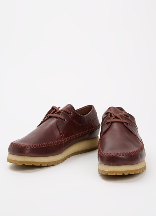 Clarks Originals Weaver Gore-Tex veterschoen van leer - detail 2 donkerbruin