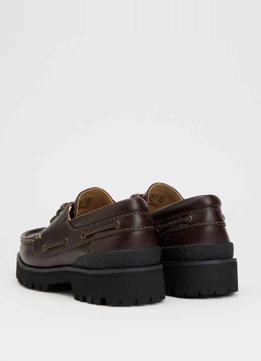 Clarks Originals Yukoner bootschoen van leer - achterkant 5 donkerbruin