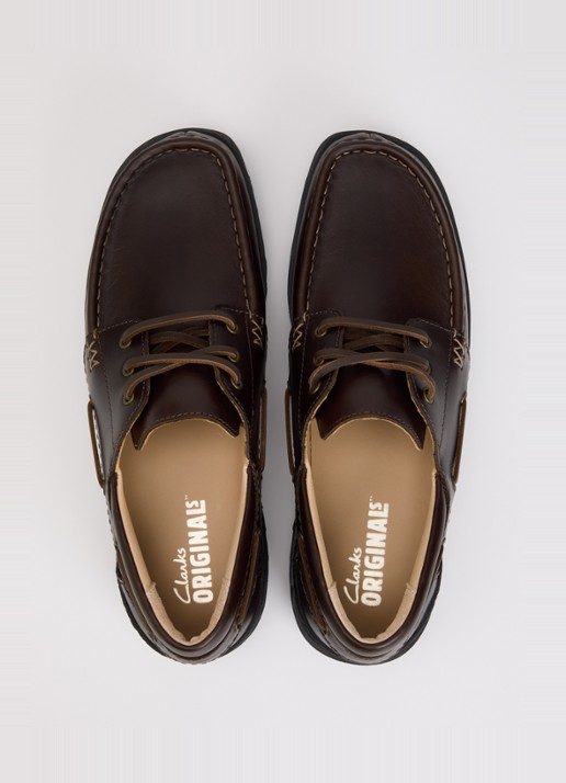 Clarks Originals Yukoner bootschoen van leer - detail 3 donkerbruin