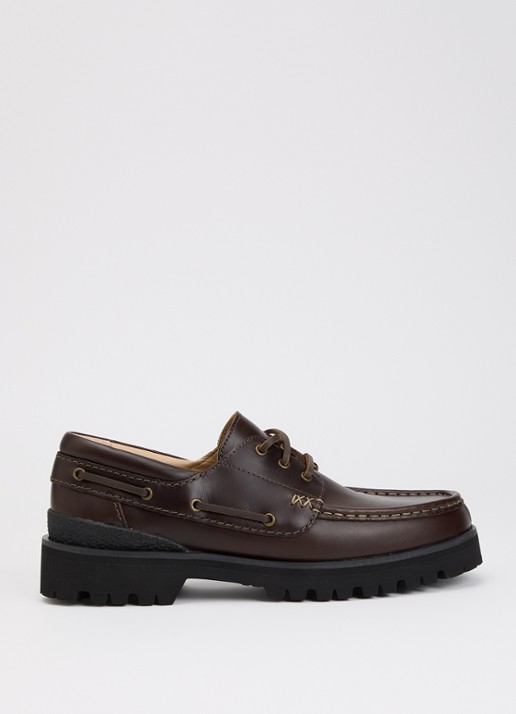 Clarks Originals Yukoner bootschoen van leer - voorkant donkerbruin
