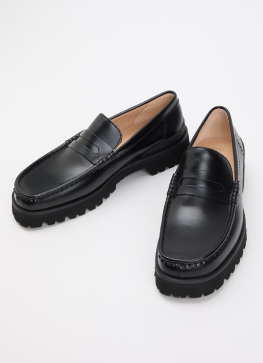 Clarks Originals Yukoner loafer van leer  - detail zwart