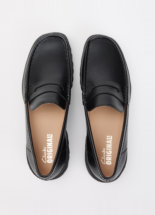 Clarks Originals Yukoner loafer van leer  - detail 2 zwart