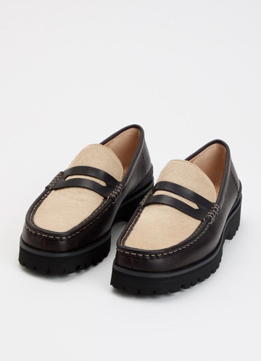 Clarks Originals Yukoner loafer van leer  - detail bruin