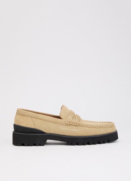 Clarks Originals Yukoner loafer van suède - voorkant 4 camel