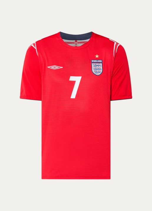 Classic Football Shirts 2004-06 England Beckham voetbalshirt - voorkant 3 rood