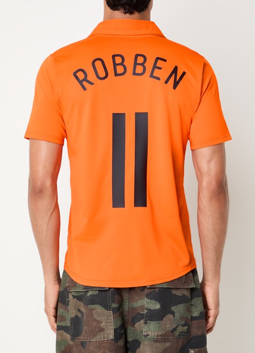 Classic Football Shirts 2006-08 Netherlands Robben voetbalshirt - detail orange