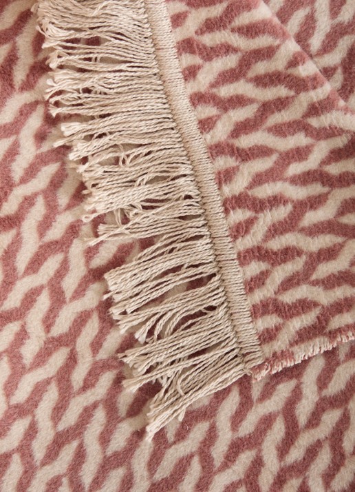 Claudi Aphos Plaid 150 x 200 cm - detail oudroze