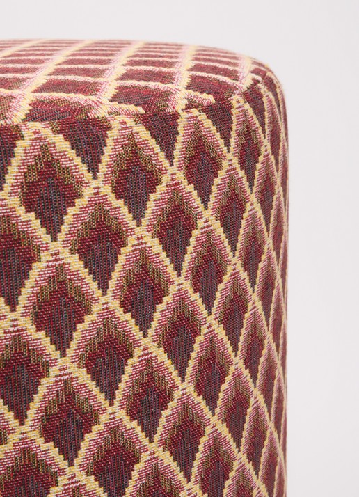 Claudi Besaya poef 42 cm - voorkant 2 steenrood