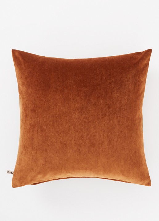 Claudi City Velvet sierkussen 50 x 50 cm - detail 3 roestbruin