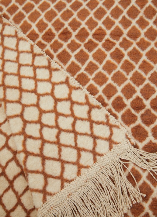 Claudi Colly plaid 150 x 200 cm - detail 3 oranjebruin