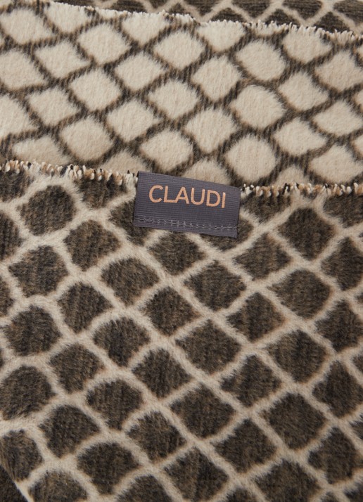 Claudi Colly plaid in katoenblend 150 x 200 cm - detail grijs