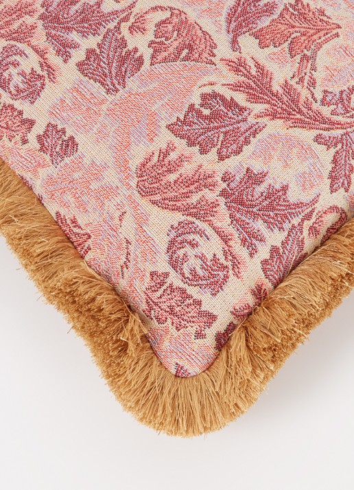 Claudi Leaf Art sierkussen 45 x 45 cm - detail 4 roze