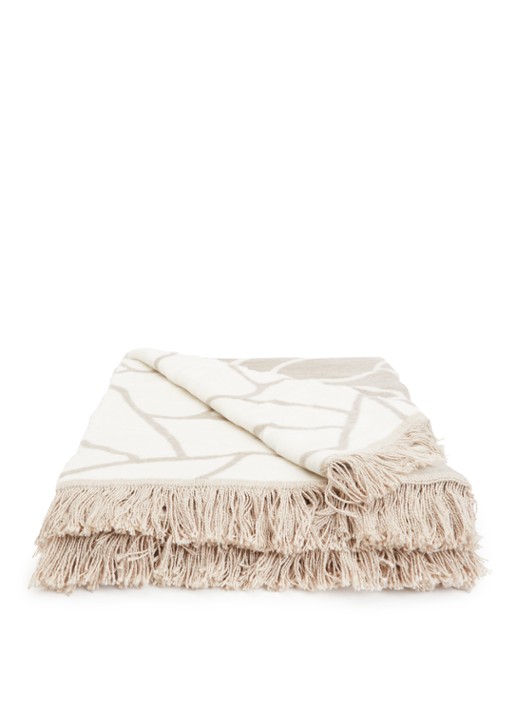 Claudi Lineas plaid 150 x 200 cm - voorkant lichtgrijs