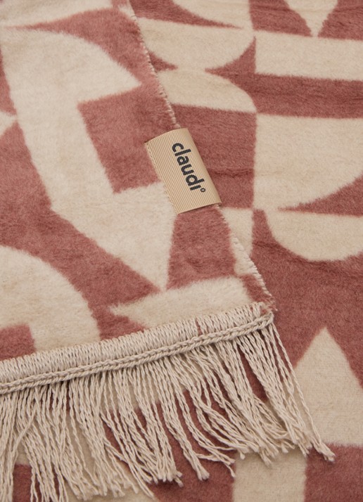Claudi Lonata plaid 150 x 200 cm - detail 3 roze