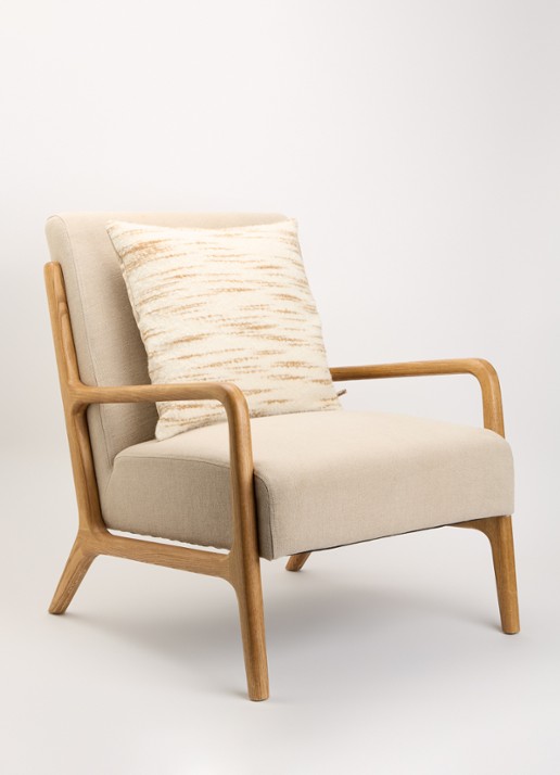 Claudi Nielos sierkussen 50 x 50 cm - voorkant 2 beige