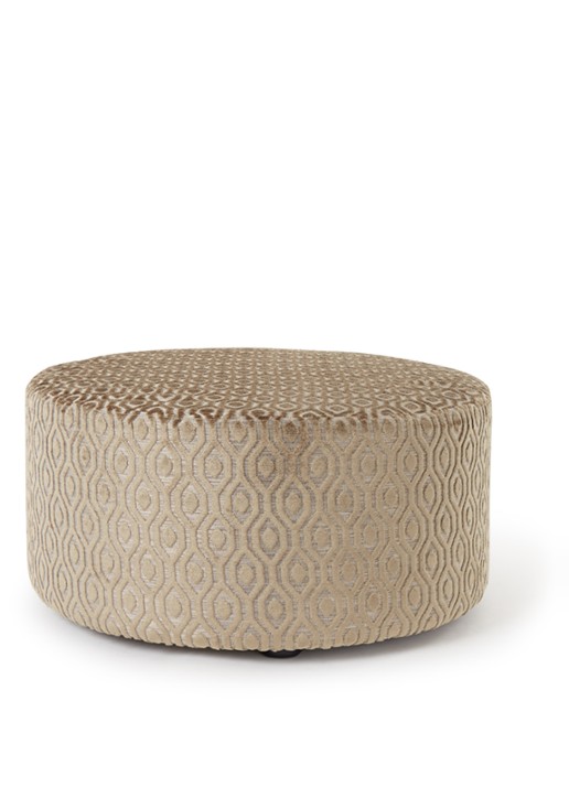 Claudi Shenley poef 60 cm - voorkant olijfgroen