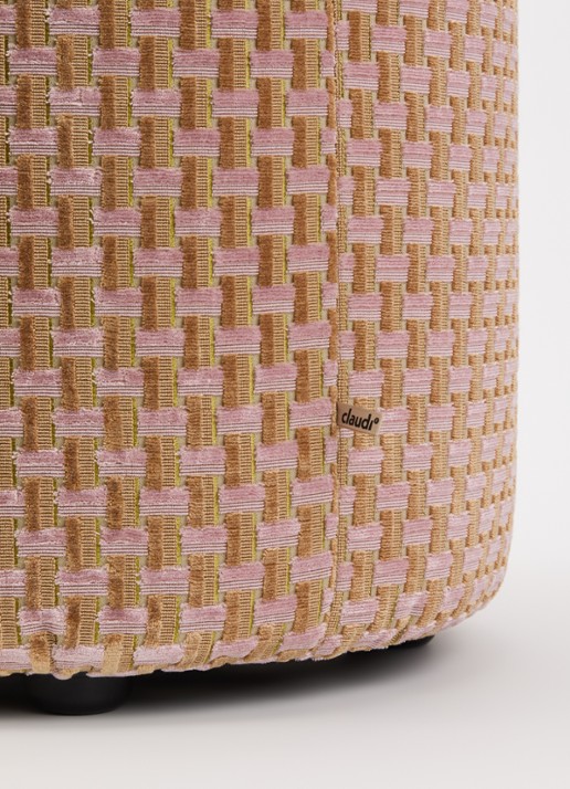 Claudi Small poef 50 cm  - voorkant 2 roze