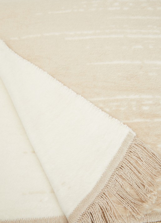 Claudi Streps plaid 150 x 200 cm - detail creme