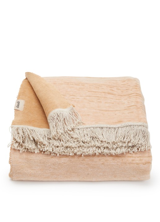 Claudi Streps plaid 150 x 200 cm - voorkant beige
