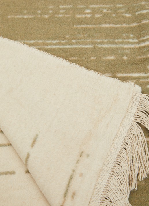 Claudi Streps plaid 150 x 200 cm - detail olijfgroen