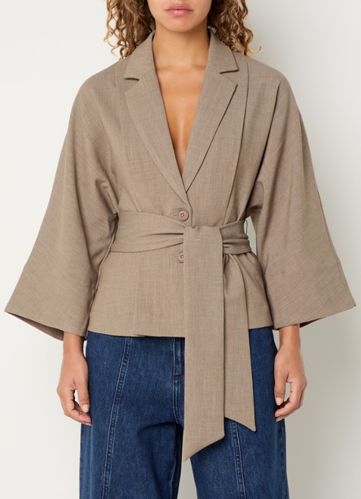 Claudia Sträter Blazer met strikceintuur