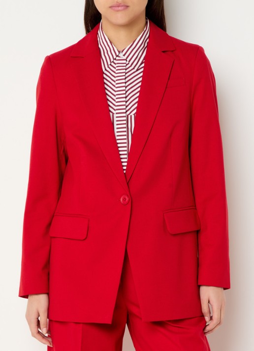Claudia Sträter Blazer van wolblend met klepzakken