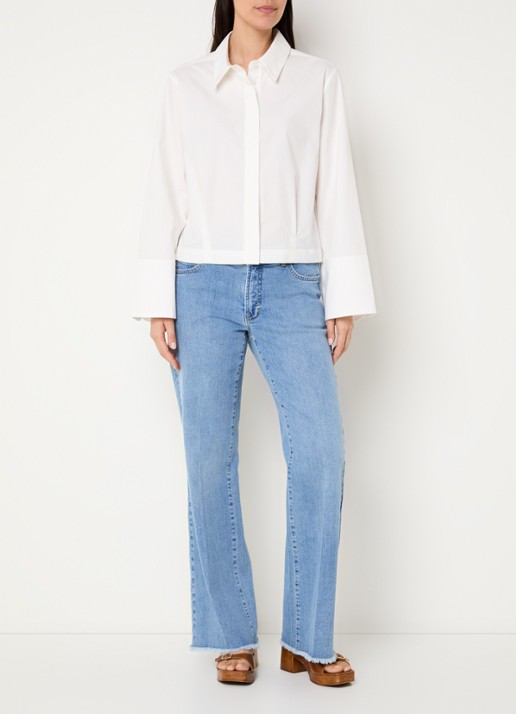 Claudia Sträter Blouse van katoen - voorkant 2 wit