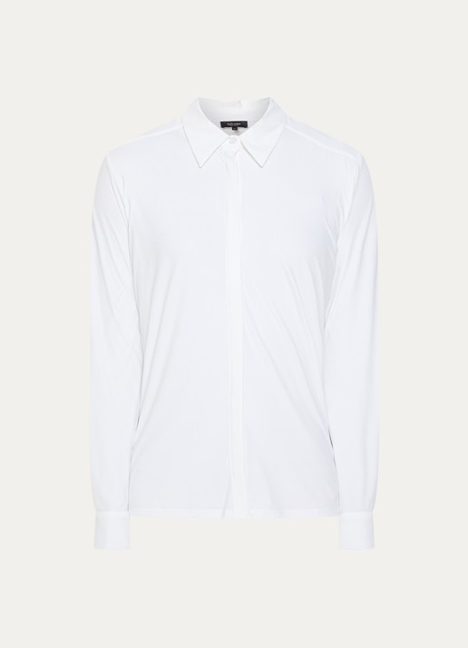 Claudia Sträter Blouse van travelstof met stretch - voorkant 2 wit