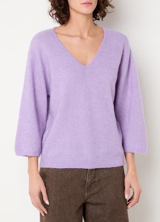 Claudia Sträter Fijngebreide pullover in alpaca wolblend