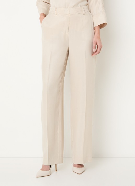 Claudia Sträter High waist loose fit pantalon met steekzakken