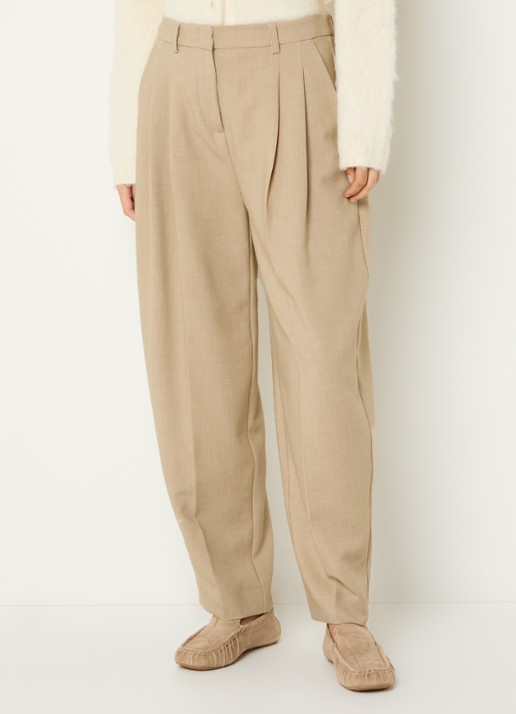 Claudia Sträter High waist loose fit pantalon met steekzakken
