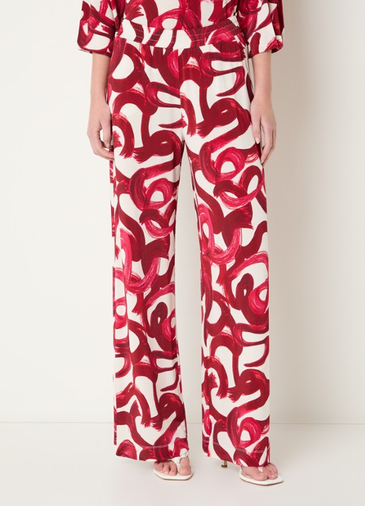 Claudia Sträter High waist pantalon met print