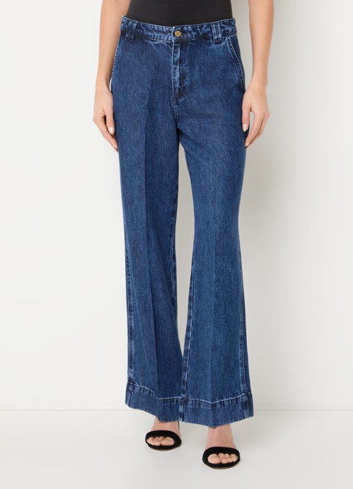 Claudia Sträter High waist straight leg jeans met medium wassing