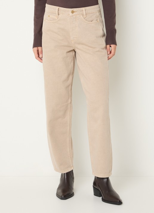 Claudia Sträter High waist tapered jeans met gekleurde wassing