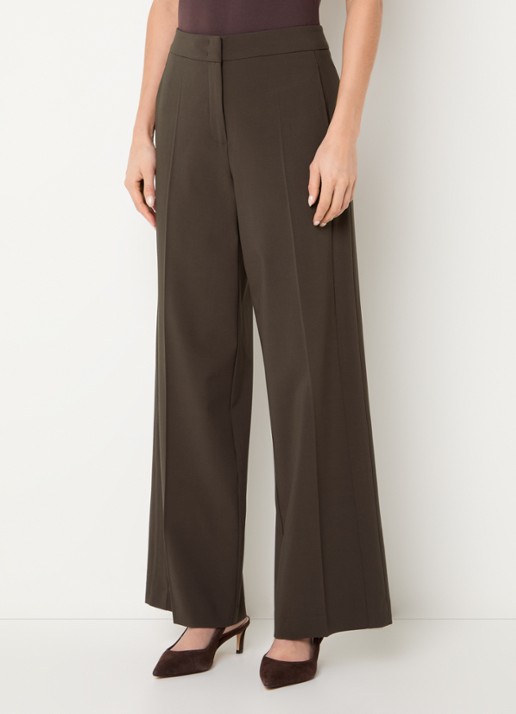 Claudia Sträter High waist wide fit pantalon in wolblend