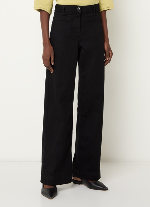Claudia Sträter High waist wide leg jeans met opgestikte zakken