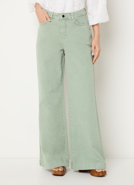 Claudia Sträter High waist wide leg jeans met steekzakken