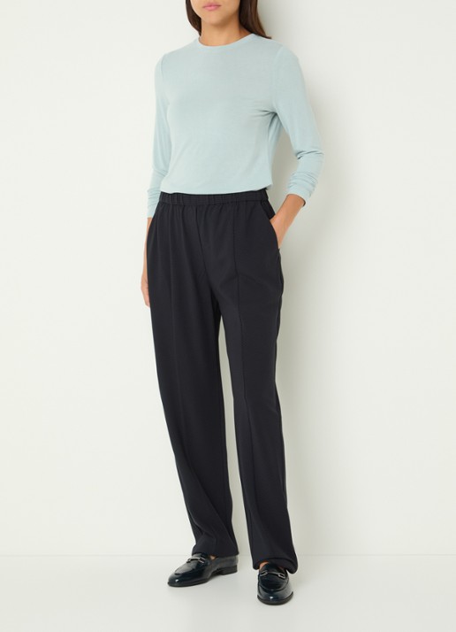 Claudia Sträter Longsleeve van jersey met ronde hals - voorkant 4 lichtblauw