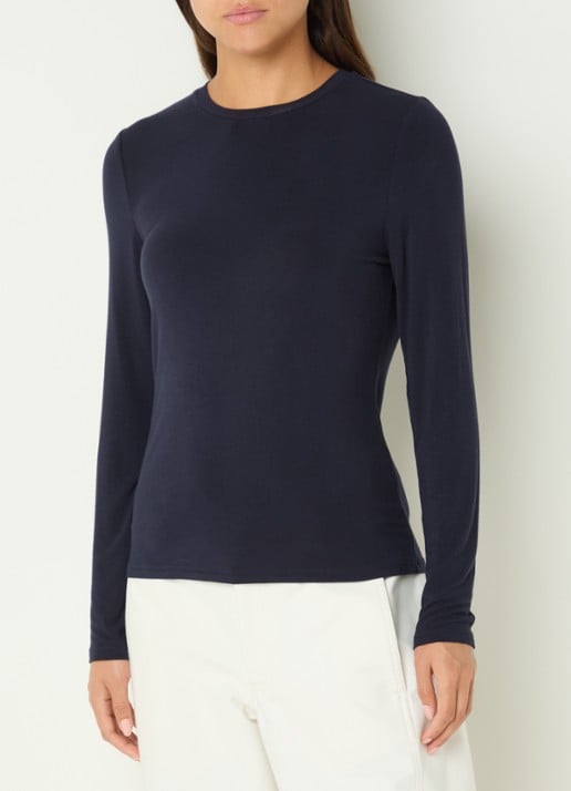 Claudia Sträter Longsleeve van jersey met ronde hals
