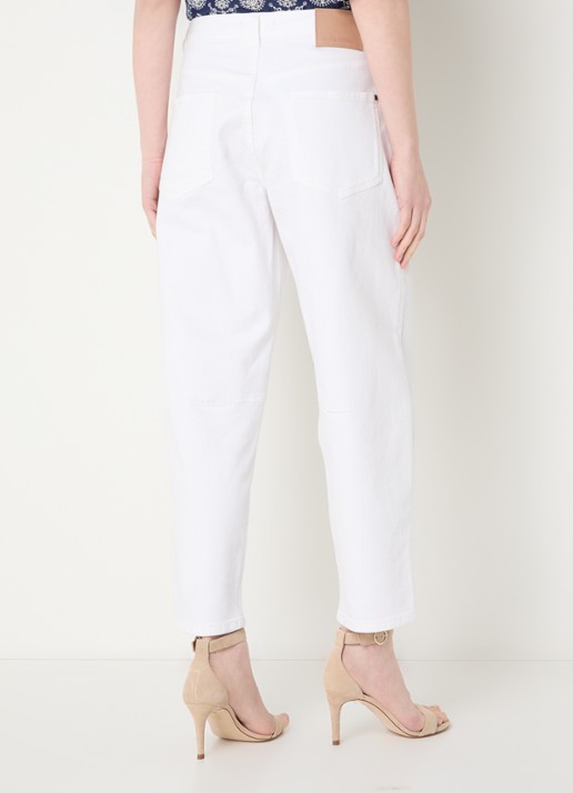 Claudia Sträter Mid waist balloon fit jeans met opgestikte zakken - achterkant wit