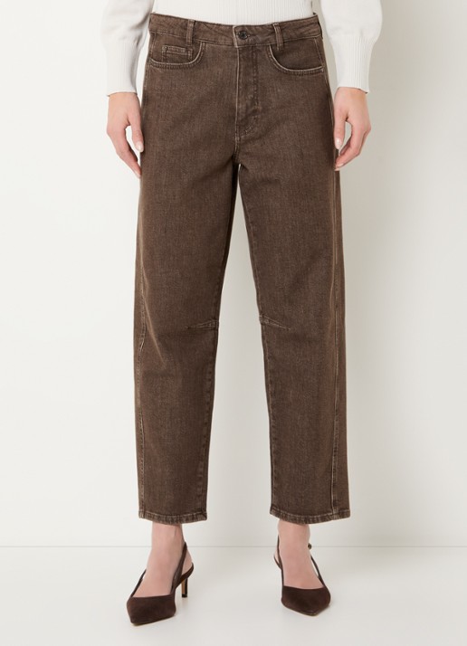 Claudia Sträter Mid waist tapered fit jeans met gekleurde wassing