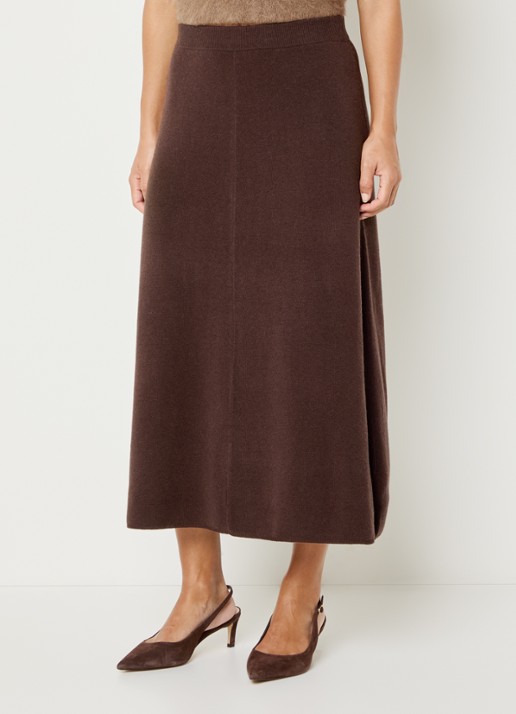 Claudia Sträter Midi rok in kasjmier wolblend
