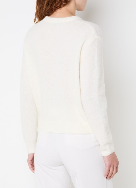 Claudia Sträter Noos fijngebreid vest in alpaca wolblend - achterkant 3 gebroken wit