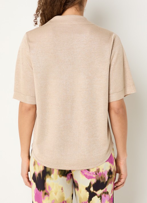 Claudia Sträter Polo met stretch - achterkant 4 beige