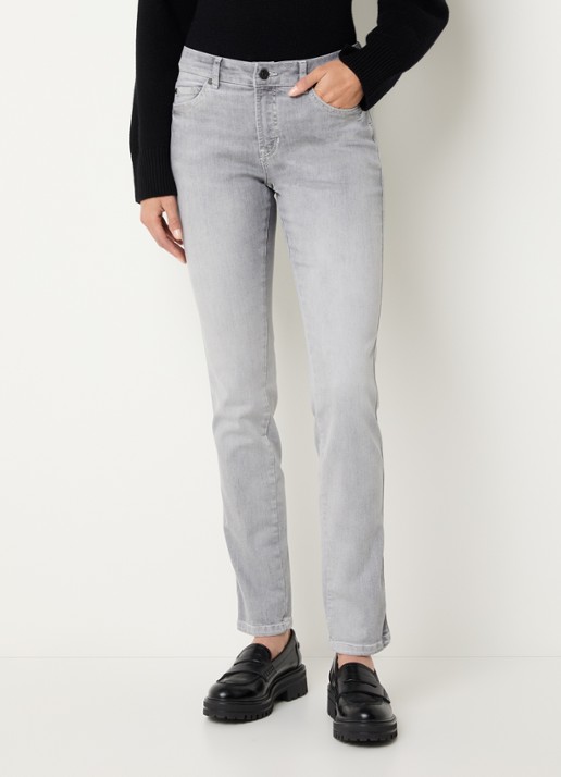Claudia Sträter Sue mid waist slim fit jeans met gekleurde wassing