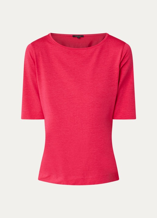 Claudia Sträter T-shirt met boothals - voorkant 2 gebroken wit