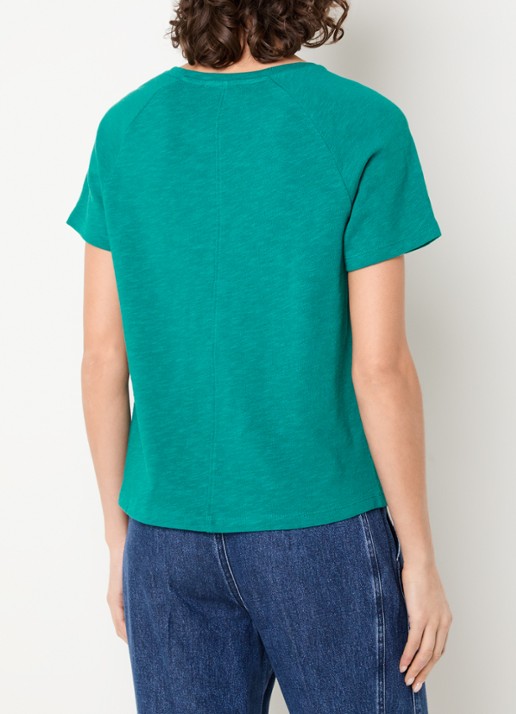 Claudia Sträter T-shirt met ronde hals - achterkant 4 zeegroen