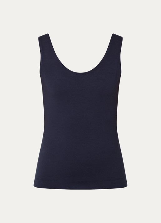 Claudia Sträter Tanktop met ronde hals - voorkant 3 donkerblauw